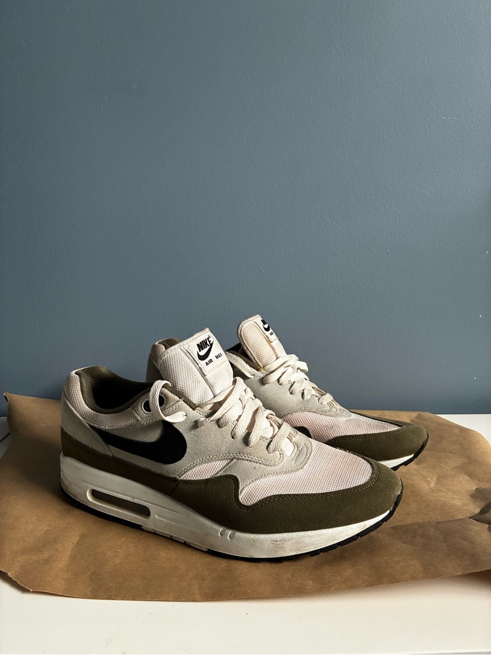 Nike Men’s Sneakers in Cream, Olive & Black
